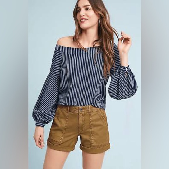 Anthropologie’Wanderer’ Olive Green Utility Cargo Shorts |Size 27l - Picture 1 of 6